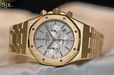 audemars piguet royal oak chronograph gold with diamonds|ap royal oak chronograph price.